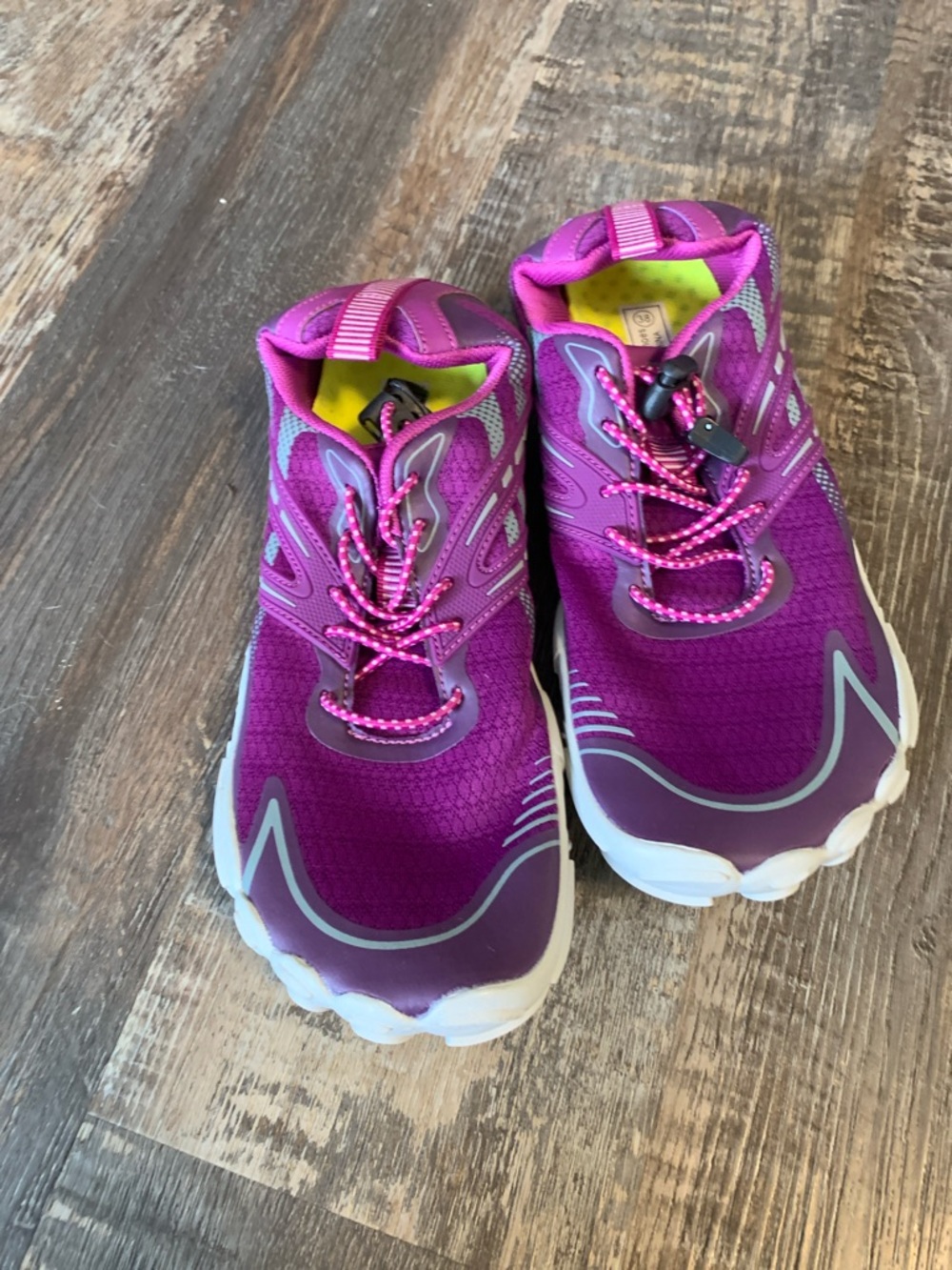 Source Unknown Purple and Yellow Women's Athletic Shoes